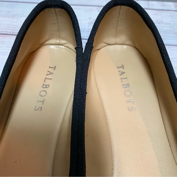 Talbots Black Velvet Flats. Women Size 7. - Picture 5 of 10